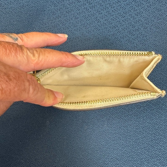 Tory Burch Leather Card Holder in Beige - Picture 2 of 5